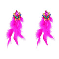 Boucles d’Oreilles Plumes & Cristaux – Éclat Bohème
