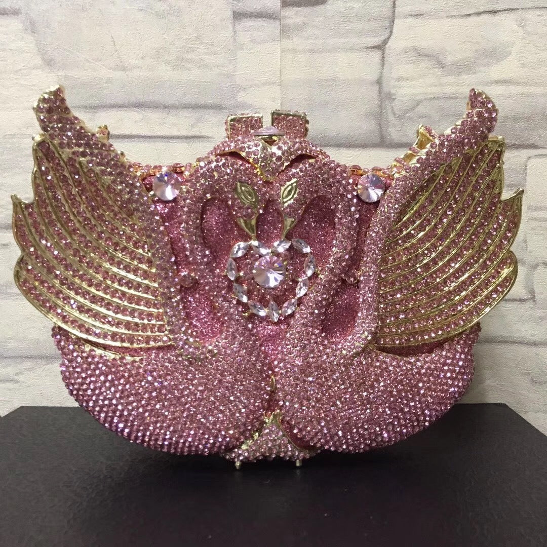Minaudière Cygne de Cristal – Élégance Nocturne