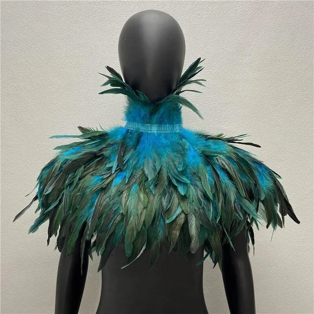 Night Plumes Collar — Gothic Shoulder Cape