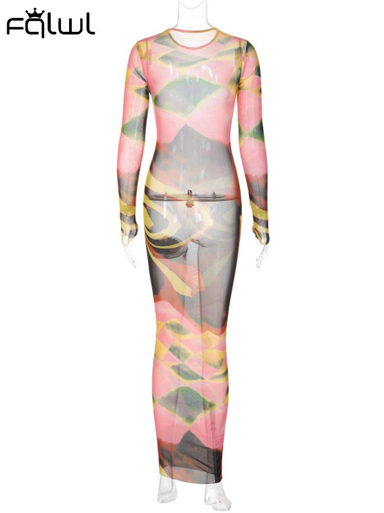 🎪 L’Illusionniste du Chapiteau — Robe Longue Psychédélique