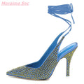 Escarpins Sirène des Profondeurs – Bleu & Éclats Dorés