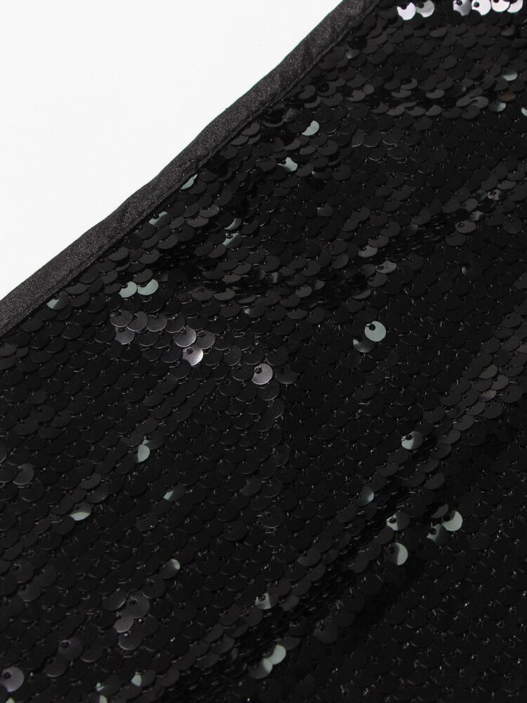 Robe Nocturne à Sequins – Élégance des Ombres