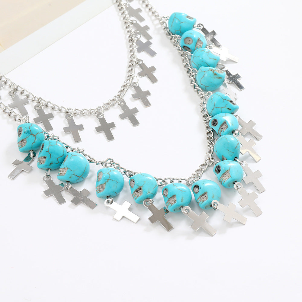 Les Reliques de Minuit — Collier Crânes & Croix