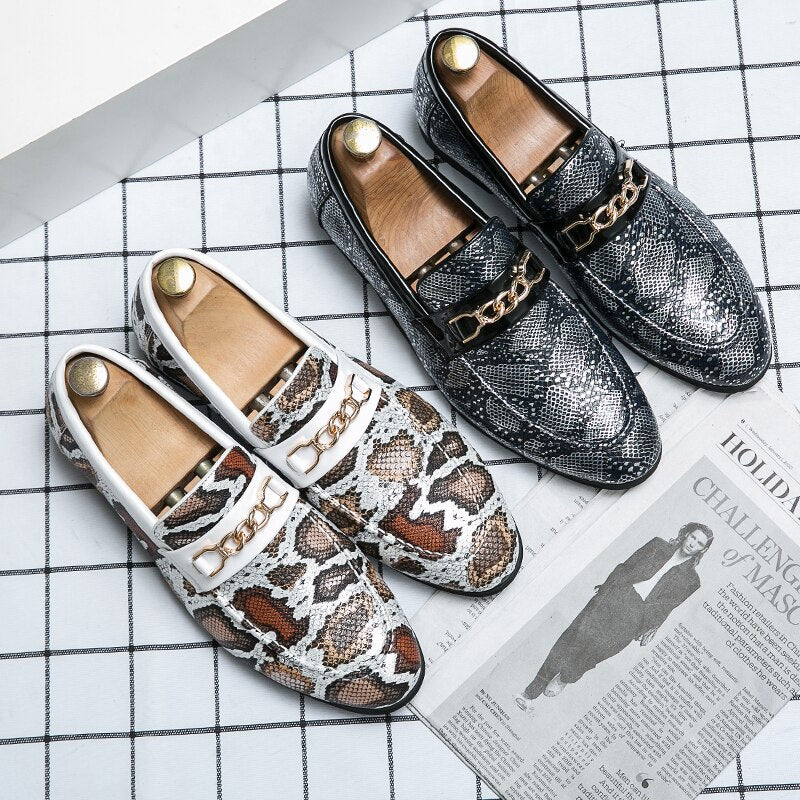 Mocassins Reptile du Dandy Noir –