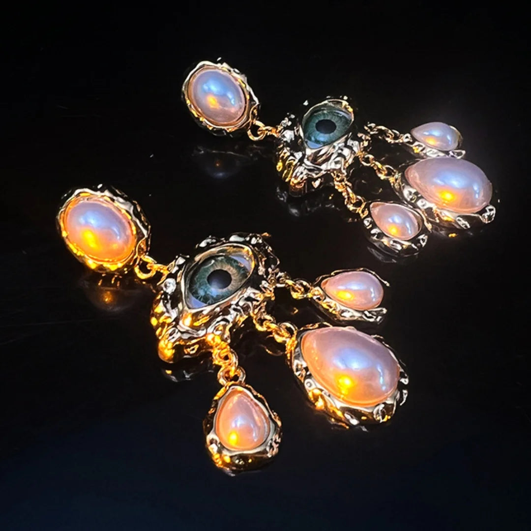 L’Œil de l’Oracle — Boucles d’Oreilles Baroques