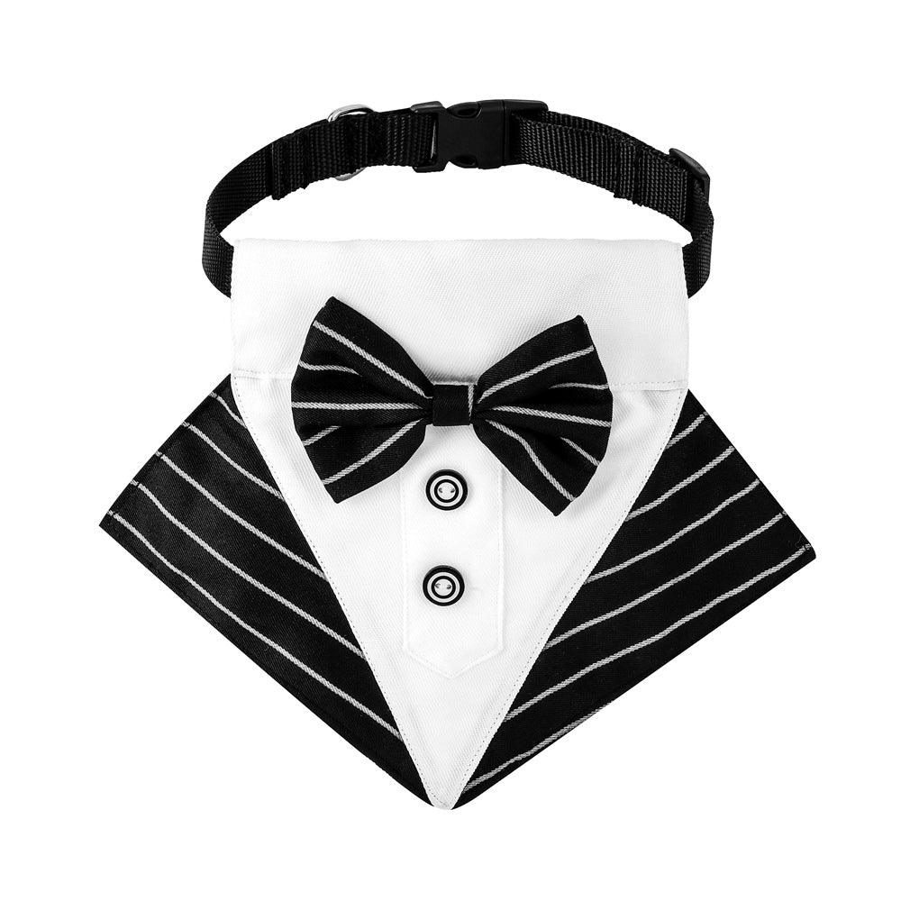 🐾 Le Petit Gentleman des Ombres – Bandana Smoking pour Chien