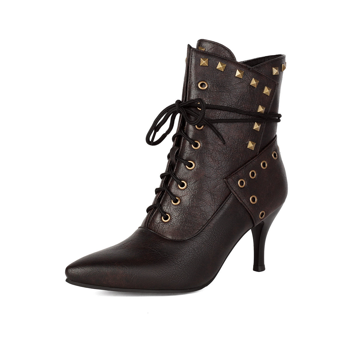 Bottines Nocturne Victorienne – Laçage & Clous