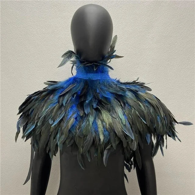 Night Plumes Collar — Gothic Shoulder Cape