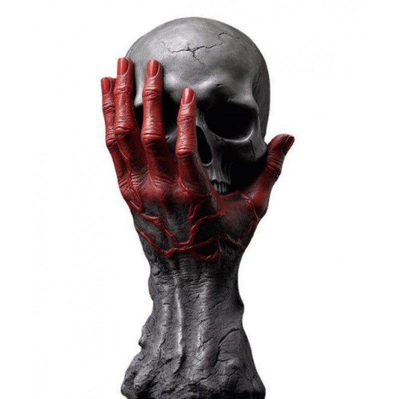 💀 La Main du Jugement — Ornement Gothique au Crâne