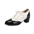 Chaussures richelieu rétro à talon épais – Élégance du Cirque des Ombres