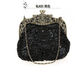 Minaudière Les Roses de Minuit – Broderies, Perles & Fermoir Baroque