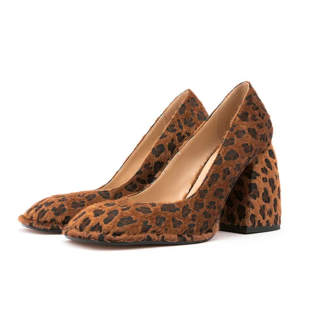 🐆 Escarpins Fauve Nocturne – Léopard à Talon Sculpté
