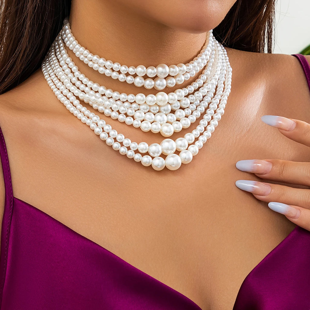 Collier de la Souveraine des Glaces – Perles Baroques