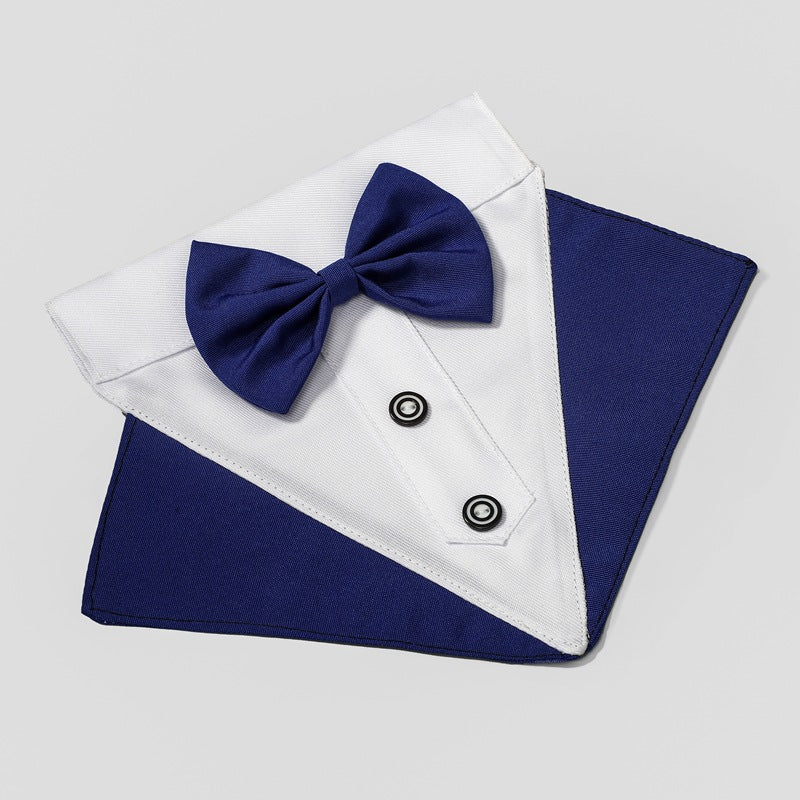 🐾 Le Petit Gentleman des Ombres – Bandana Smoking pour Chien