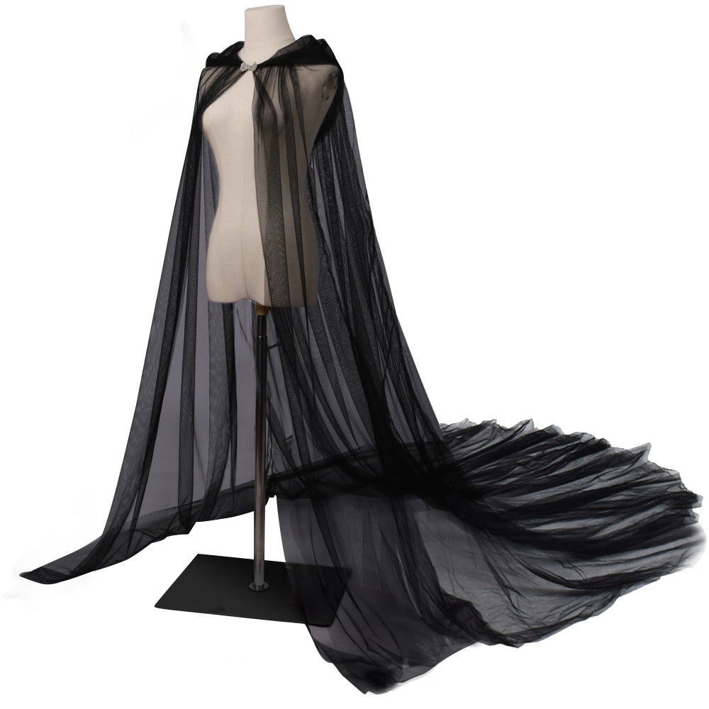 Cape Nocturne — Tulle à Capuche & Longue Traîne