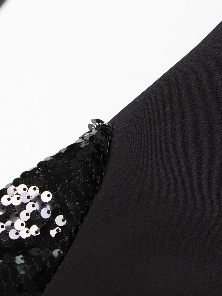 Robe Nocturne à Sequins – Élégance des Ombres