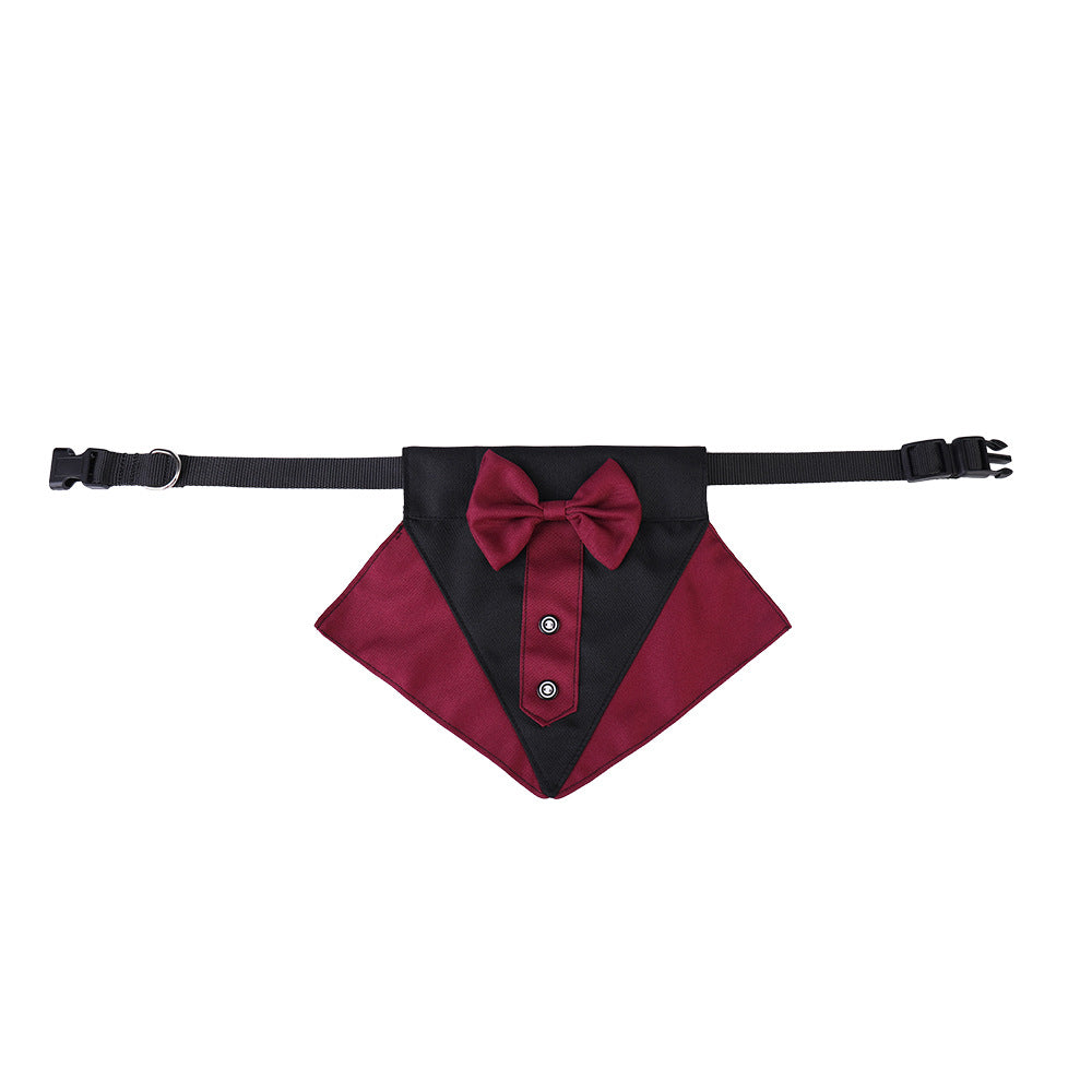🐾 Le Petit Gentleman des Ombres – Bandana Smoking pour Chien