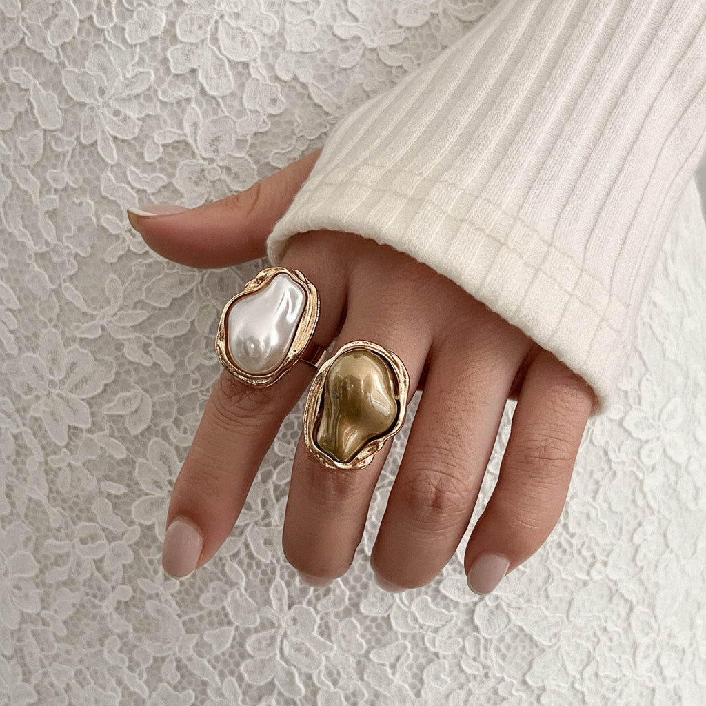 Enchanted Pearls — Irregular Baroque Ring