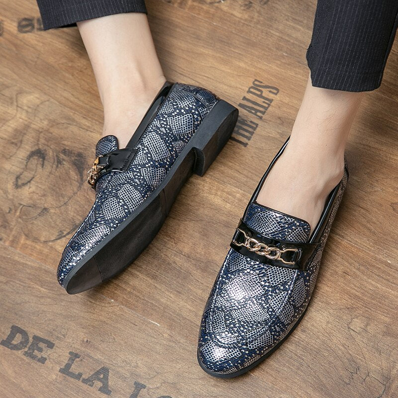 Mocassins Reptile du Dandy Noir –