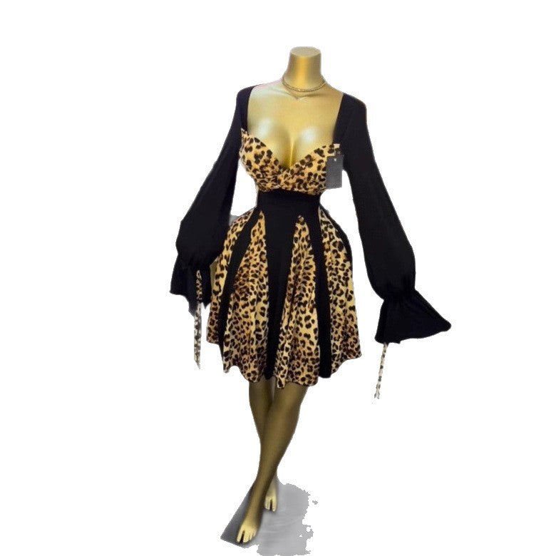 Robe Nocturne Léopard – Élégance Sauvage