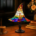 La Lueur de Salem — Lampe Chapeau de Sorcière Vitrail