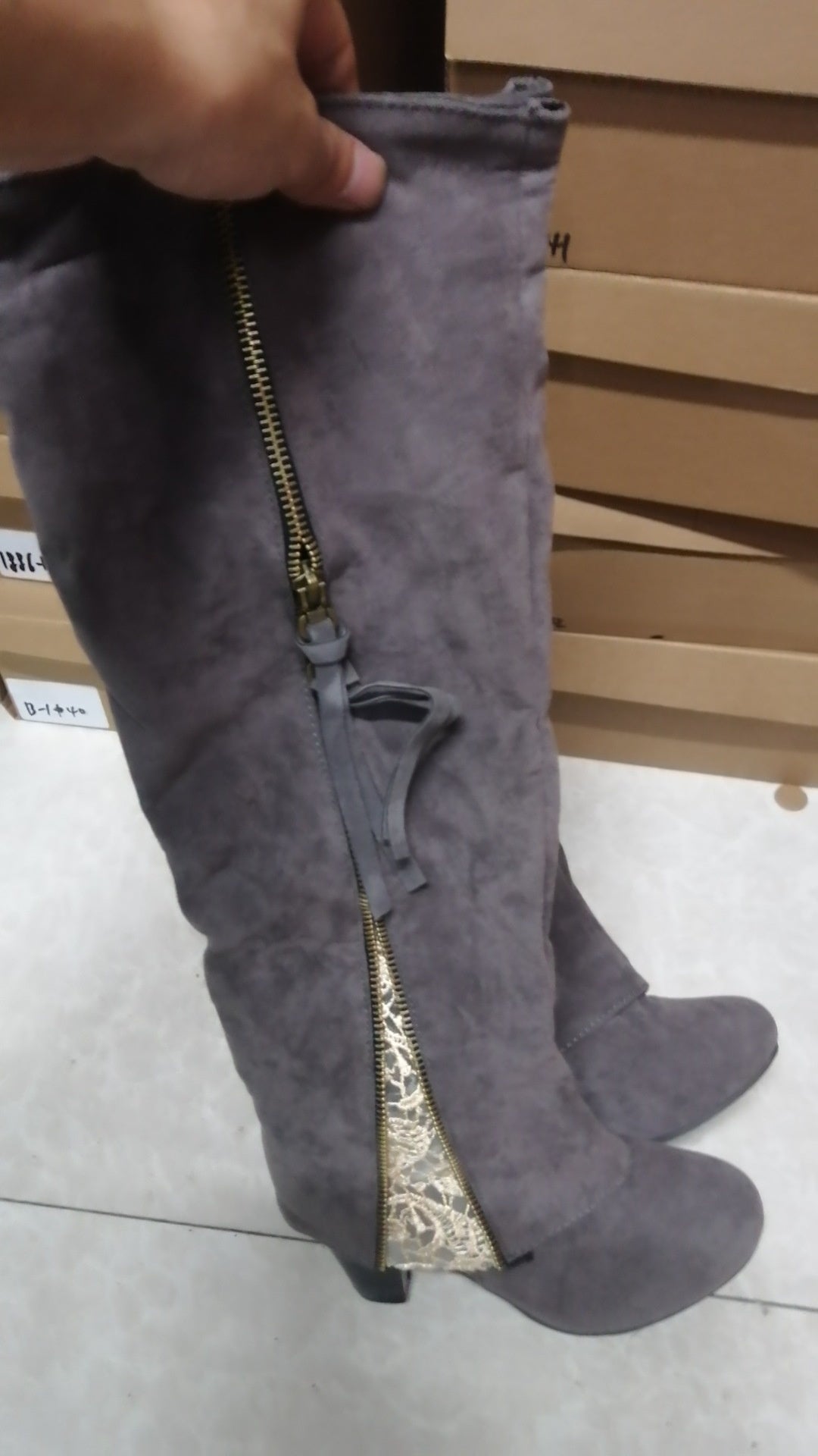 Bottes hautes bohème sombre à talon – Esprit sorcière nomade