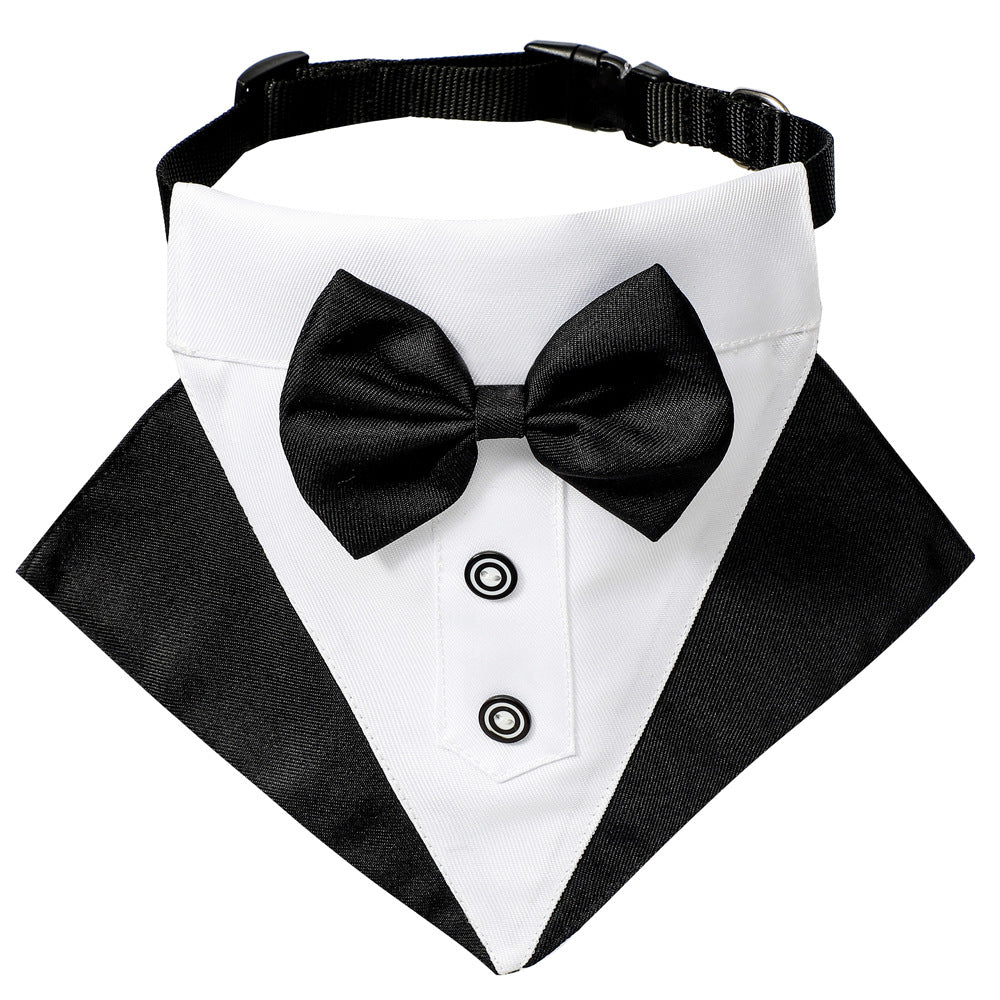 🐾 Le Petit Gentleman des Ombres – Bandana Smoking pour Chien