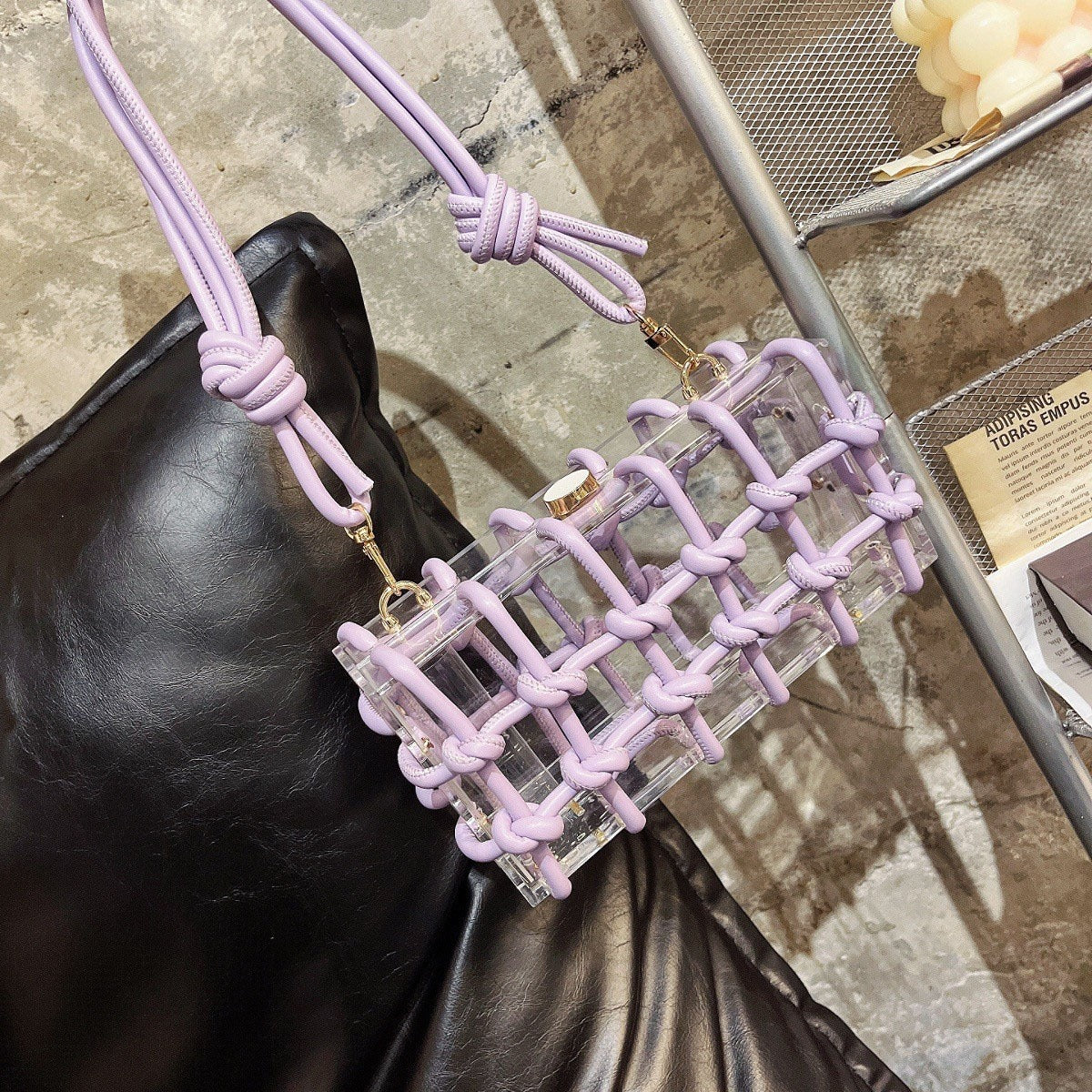 Sac Cristal des Profondeurs – Minaudière Tressée Sirène