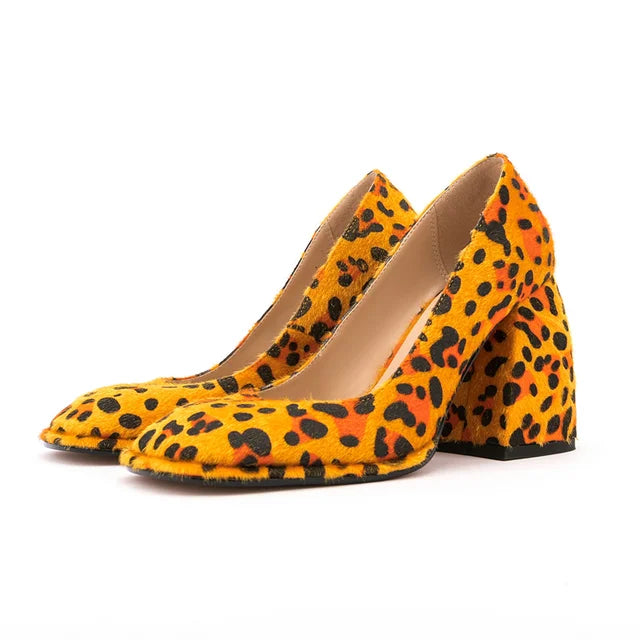 🐆 Escarpins Fauve Nocturne – Léopard à Talon Sculpté