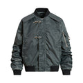 Blouson bomber gothique homme à fermoirs métalliques