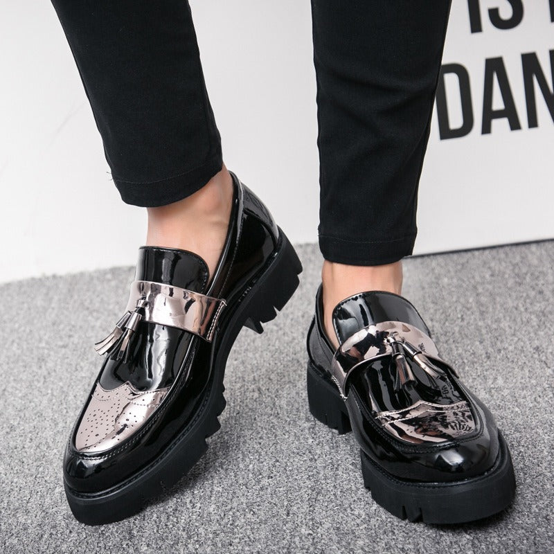 Mocassins Dandy des Ombres – Cuir Brillant & Pampilles