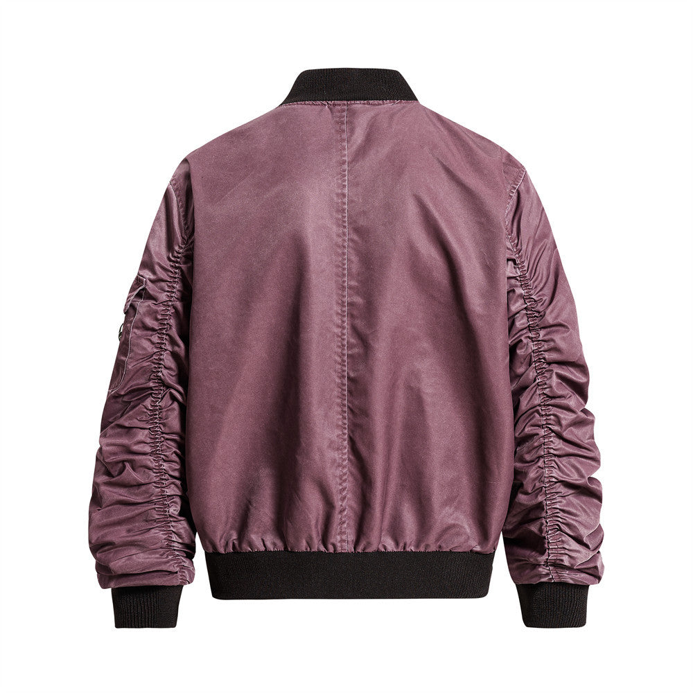 Blouson bomber gothique homme à fermoirs métalliques