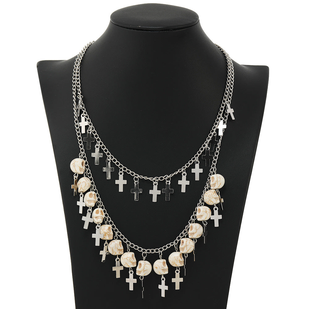 Les Reliques de Minuit — Collier Crânes & Croix