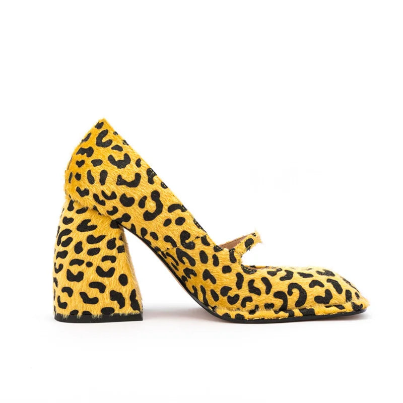 🐆 Escarpins Fauve Nocturne – Léopard à Talon Sculpté