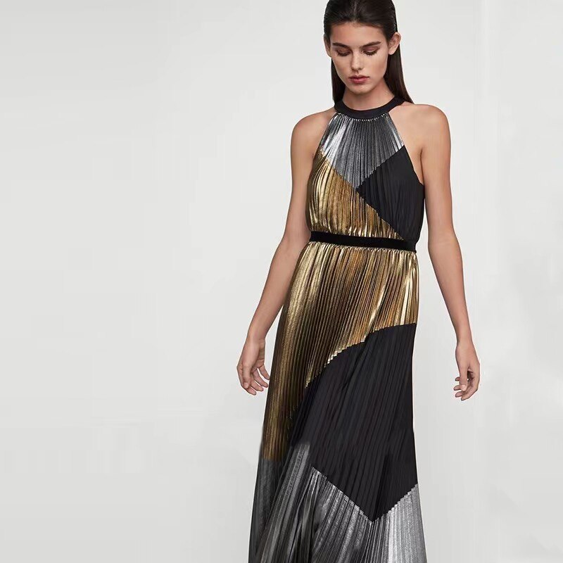 Robe longue plissée bohème rouge & noire – Gypsy Witch