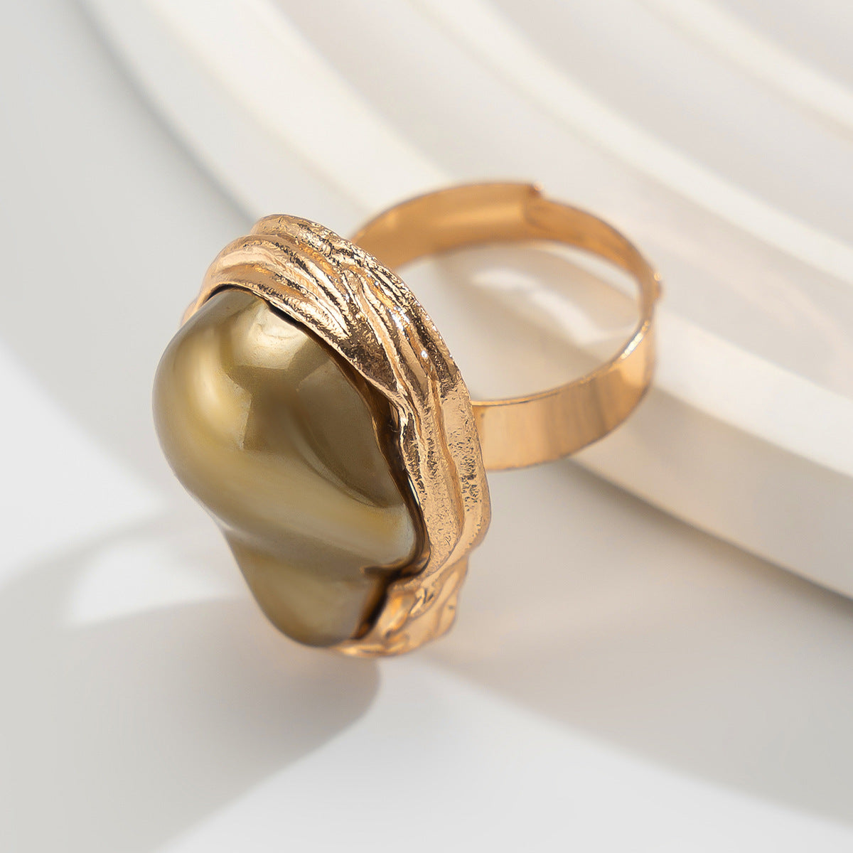Enchanted Pearls — Irregular Baroque Ring