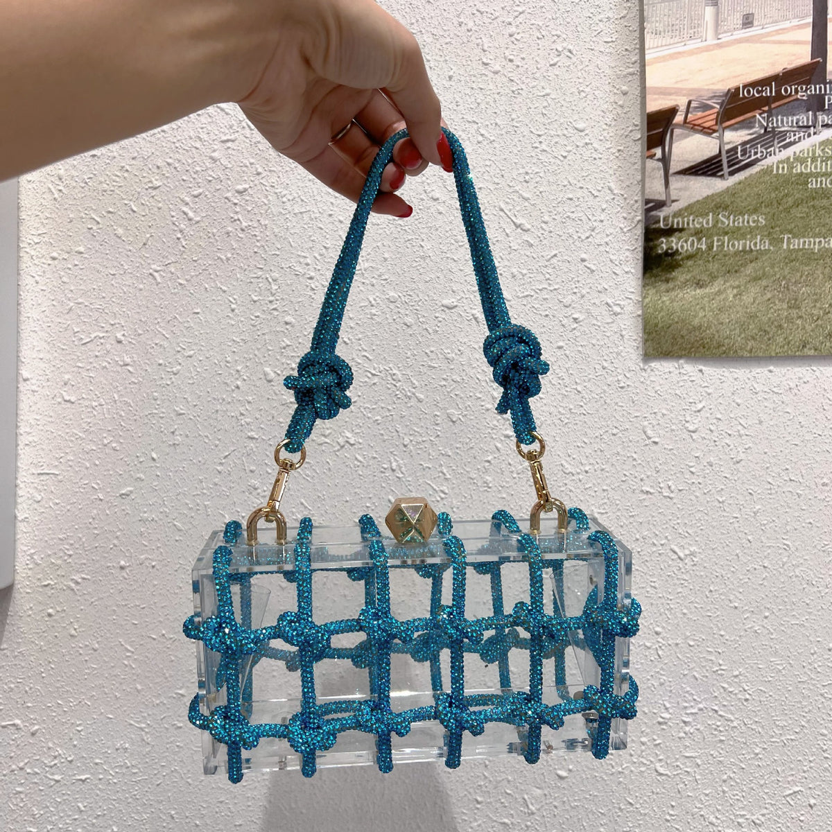 Sac Cristal des Profondeurs – Minaudière Tressée Sirène