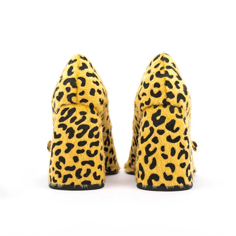 🐆 Escarpins Fauve Nocturne – Léopard à Talon Sculpté