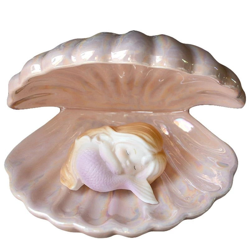 Veilleuse Coquillage & Perle – Lueur des Abysses