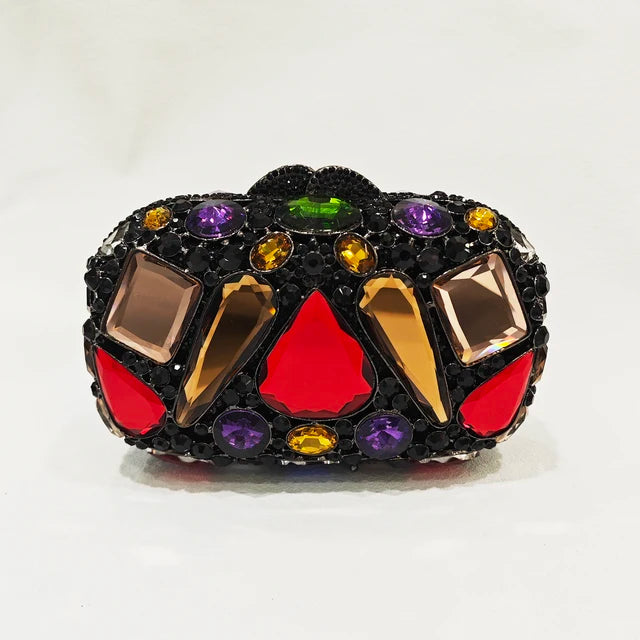 🖤 Minaudière Baroque aux Pierres Précieuses — Trésor des Profondeurs