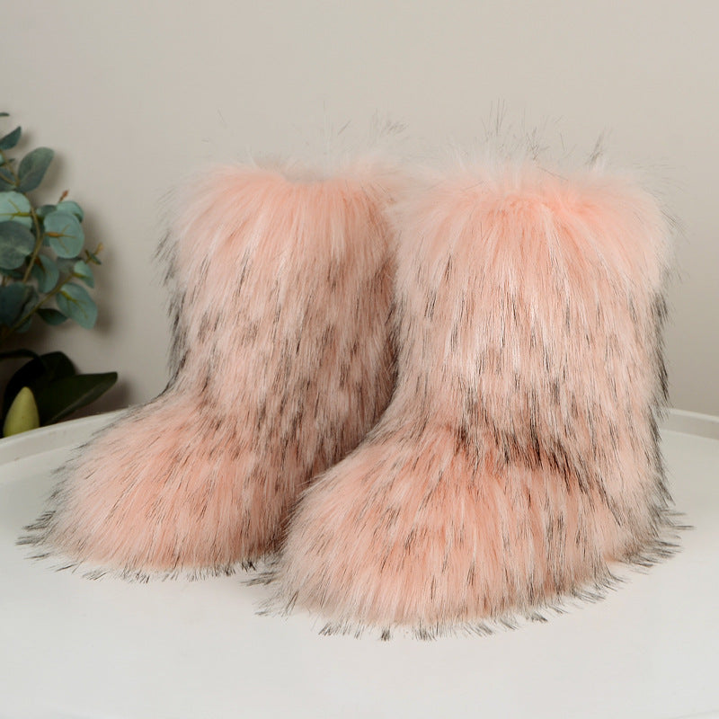 Bottes fourrées d’hiver – Effet fourrure & doublure chaude