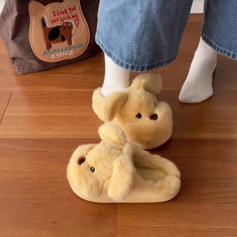 Chaussons Chien Cocooning Femme – Douceur d’Hiver