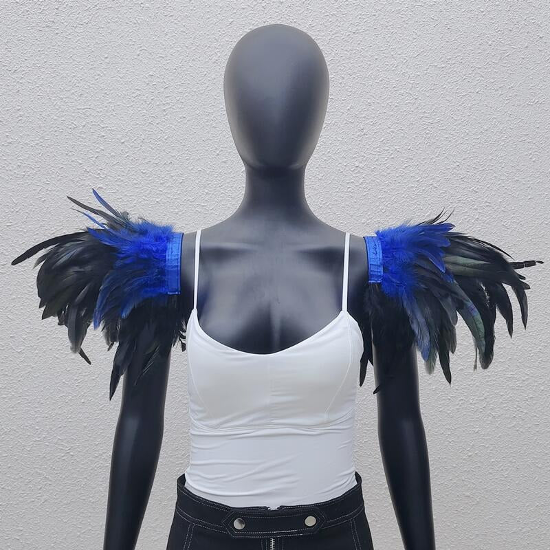 Épaulières de Plumes – Ailes du Cabaret Noir