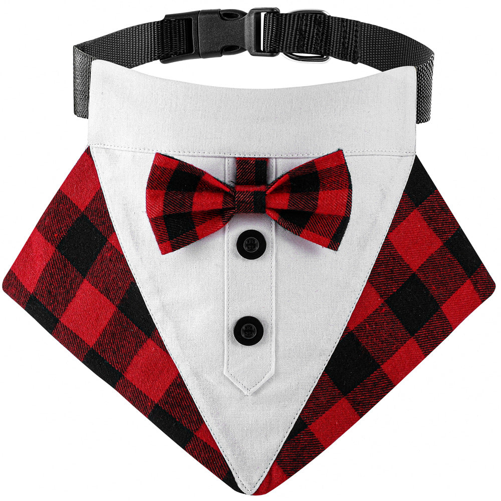 🐾 Le Petit Gentleman des Ombres – Bandana Smoking pour Chien