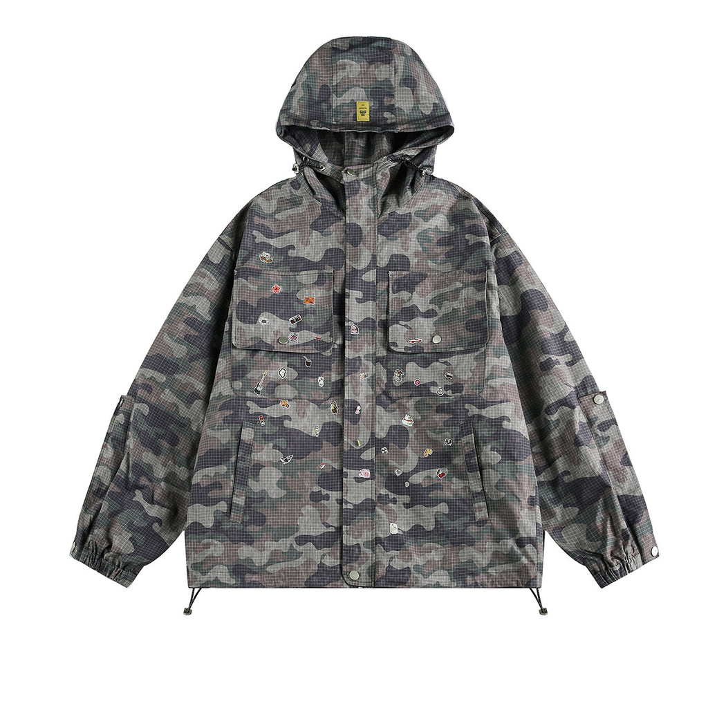 Veste camouflage à capuche – Homme de l’Ombre