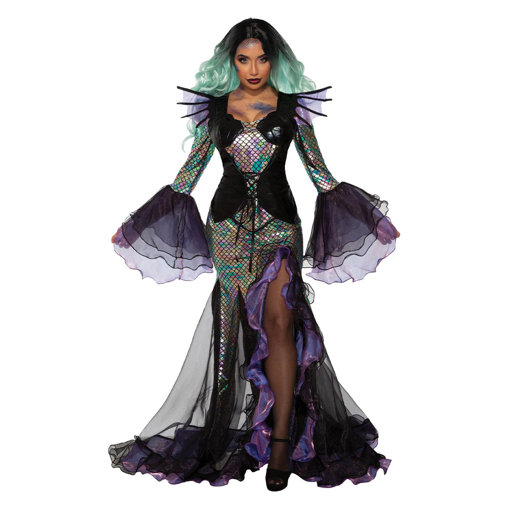 Robe cosplay Sirène Sorcière des Abysses – Noir & Violet