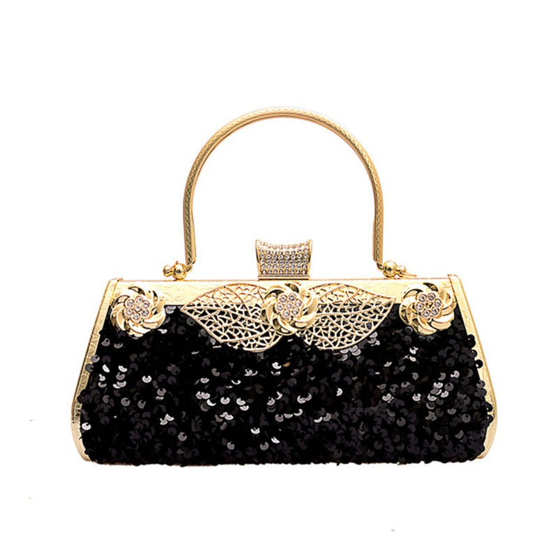 Clutch Baroque à Sequins & Cristaux – Éclat Nocturne