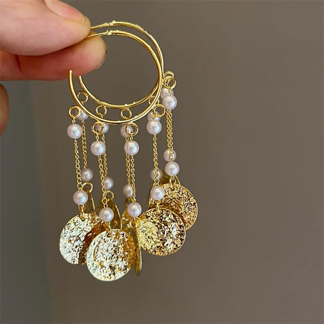 Le Regard des Ombres — Boucles d’Oreilles Œil & Perles