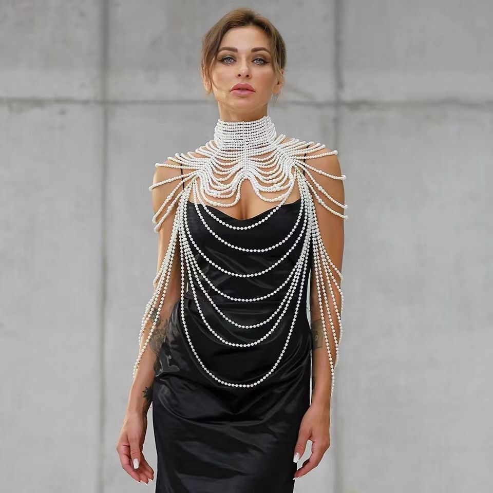 Parure de Corps Perles de Minuit – Drapé Impérial