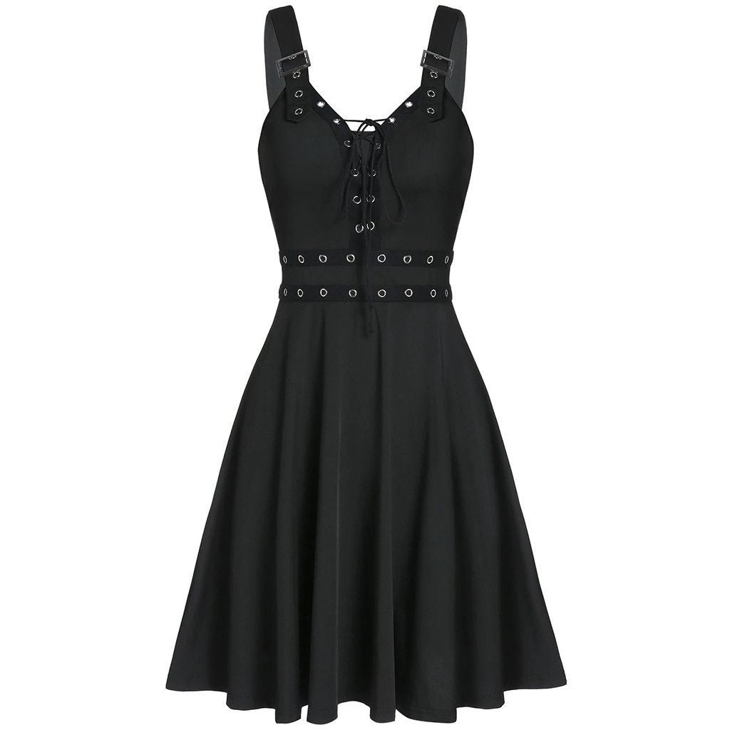 Robe Punk Gothique à Laçage – Midnight Riot